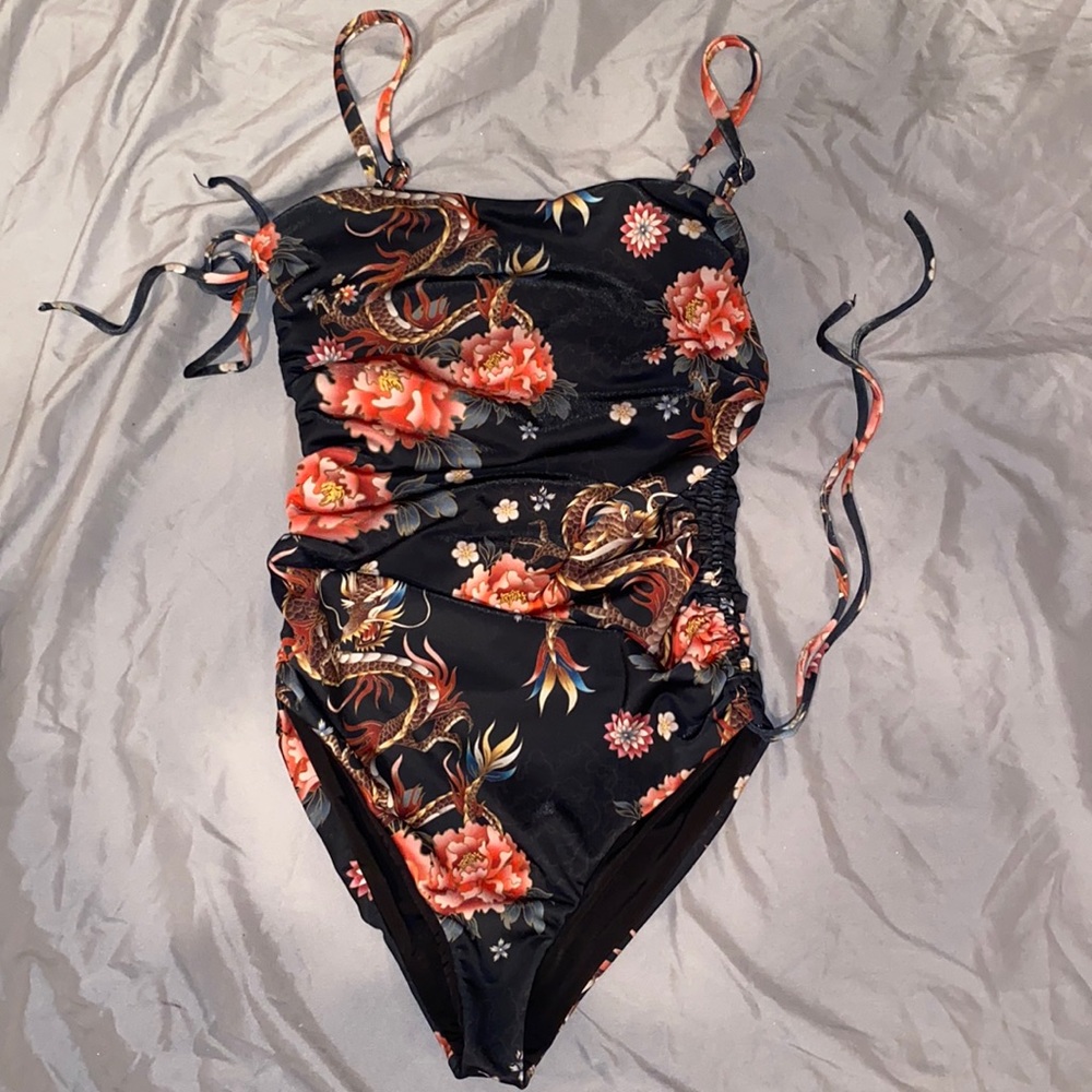 Fashion Nova Black One Piece in XS.